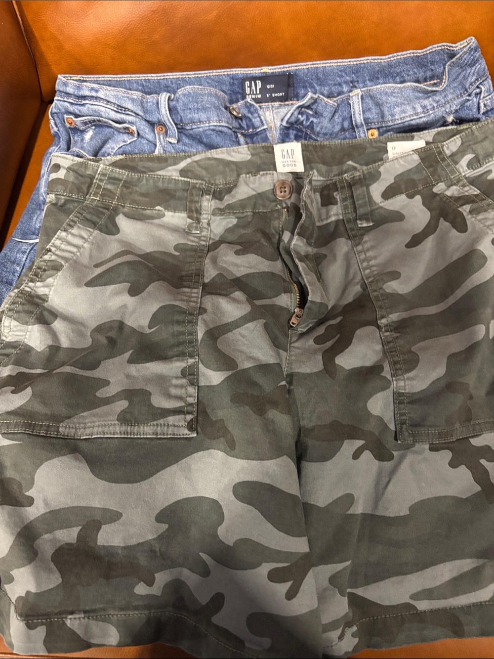 GAP Women Denim and Camo  Shorts